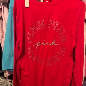 NEW With TAGS VS PINK LONG SLEEVE WITH RHINESTONES!!!
